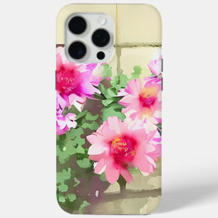 Coque iPhone 15 Pro Max Aquarelle Fleurs roses