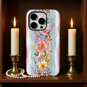 Coques iPhone 16 Pro Aquarelle Floral Garland Motif