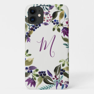 Case-Mate iPhone Case Aquarelle Florale Monogramme Wreath