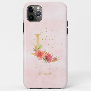Case-Mate iPhone Case Aquarelle Florale Nom du monogramme initial Lettre
