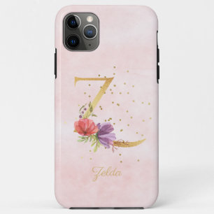 Case-Mate iPhone Case Aquarelle Florale Nom Lettre Z initiale