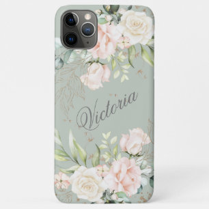 Case-Mate iPhone Case Aquarelle Florale Rose Vert Or Personnaliser