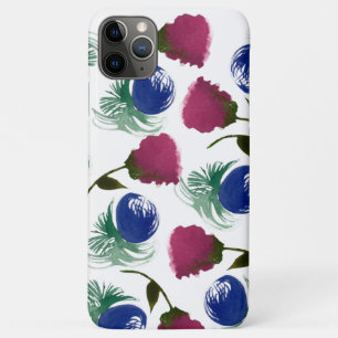 Case-Mate iPhone Case Aquarelle Florales Bleu Bourgogne Peinture de Verd