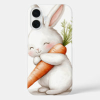 Aquarelle Fluffy Bunny Carrot Love