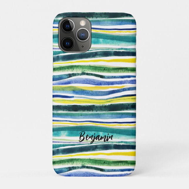 Coques Case-Mate iPhone Aquarelle fraîche rayures peintes (Dos)