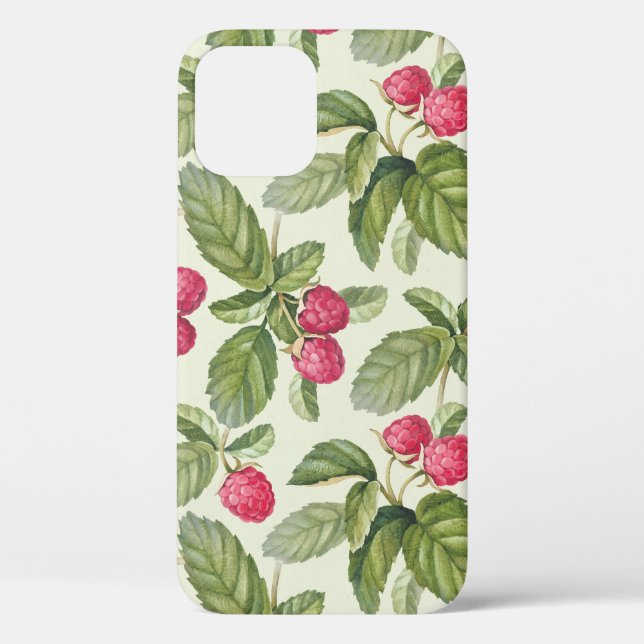 Coques Case-Mate iPhone Aquarelle Framboise Motif sans couture (Verso)