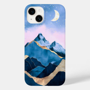 Coque Pour iPhone 14 Aquarelle Golden Celestial Peaks