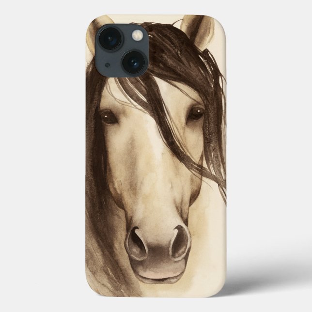 Coques Case-Mate iPhone Aquarelle Grange Animaux | Cheval (Verso)