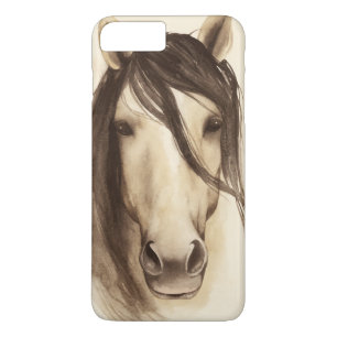 Coque iPhone 8 Plus/7 Plus Aquarelle Grange Animaux   Cheval