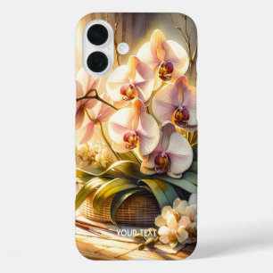 Coques iPhone 16 Plus Aquarelle Imaginaire mignonne rose orchidées