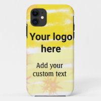 Aquarelle jaune simple ajouter votre logo texte pe