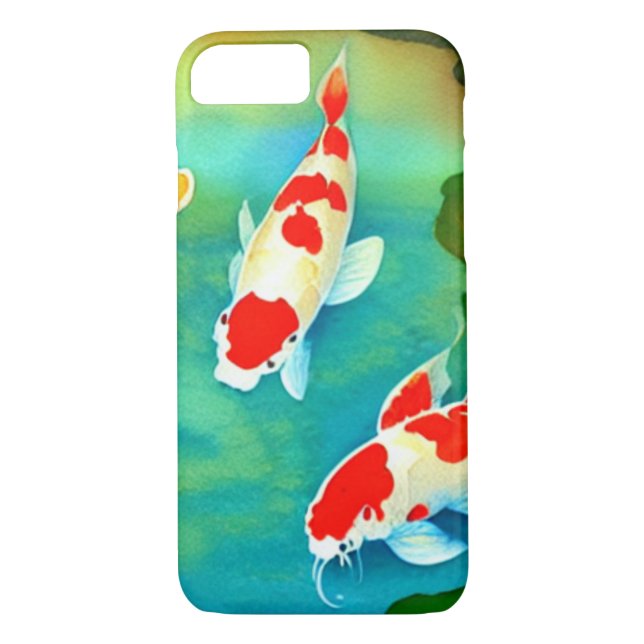 Coques Case-Mate iPhone Aquarelle Koi poisson nager dans l'étang (Dos)