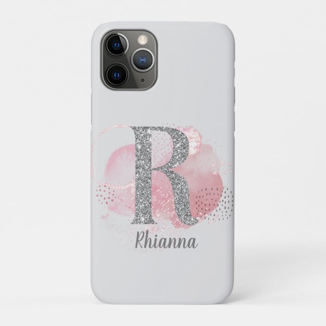 Coques Case-Mate iPhone Aquarelle lettre Abstraite et Parties scintillant  (Dos)