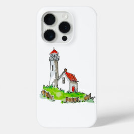 Coque iPhone 15 Pro Aquarelle Little Lighthouse