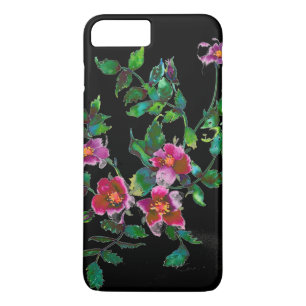 Etui iPhone Case-Mate Aquarelle magenta rose vintage roses