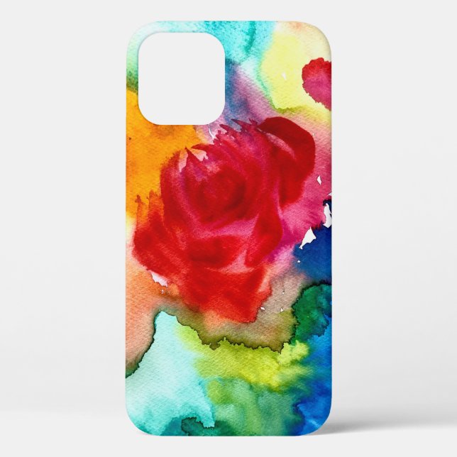 Coques Case-Mate iPhone Aquarelle magnifique art rose abstrait (Verso)