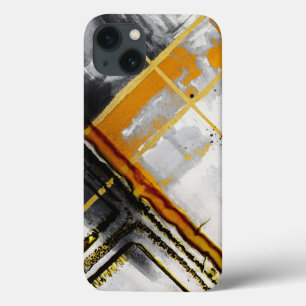 Case-Mate iPhone Case Aquarelle moderne Abstrait Noir Or Luxe Chic