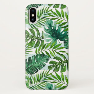 Case-Mate iPhone Case Aquarelle moderne Feuilles verts tropicaux