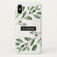 Aquarelle moderne Verdure et or