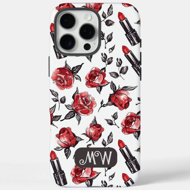 Coques Case-Mate iPhone Aquarelle monogramme Floral Botanical iPhone (Verso)
