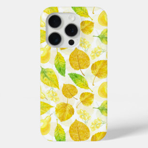Coque iPhone 15 Pro Aquarelle motif d'automne