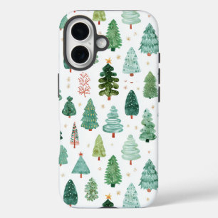 Coques iPhone 16 Aquarelle Motif De Noël