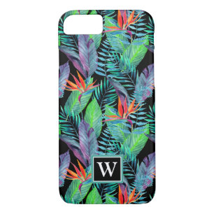 Coques Pour iPhone Aquarelle Oiseau Du Paradis Ajouter votre initia
