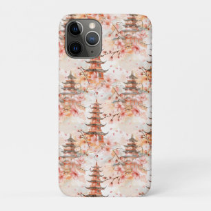 Case-Mate iPhone Case Aquarelle Pagode chinoise avec fleurs de cerisiers