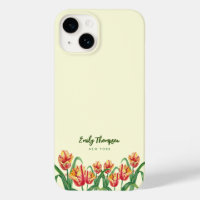 Aquarelle Parrot Jaune Tulipes Art Floral