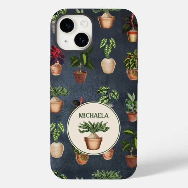 Coques Case-Mate iPhone Aquarelle Pointe Plante Terracotta Pots Rustique (Verso)