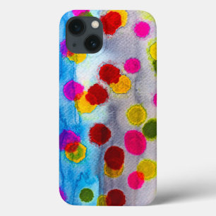 Case-Mate iPhone Case Aquarelle pois bleue abstraite