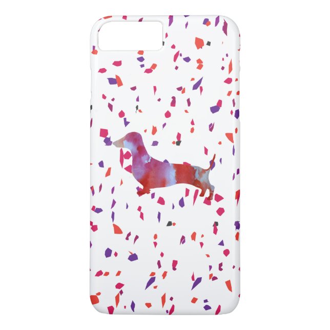 Coques Case-Mate iPhone Aquarelle rose de teckel (Dos)