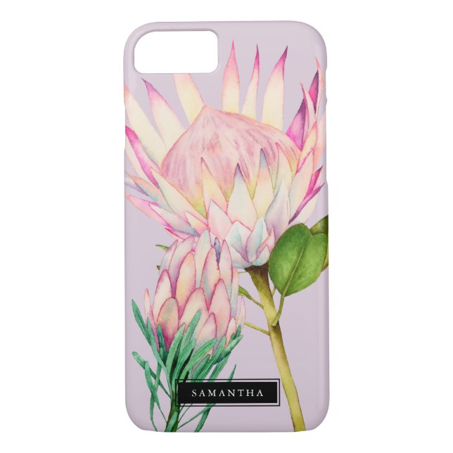 Coques Case-Mate iPhone Aquarelle rose et violet exotiques (Dos)