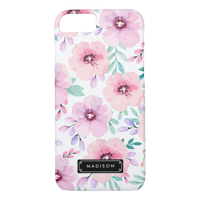 Coques Case-Mate iPhone Aquarelle rose Fille (Dos)