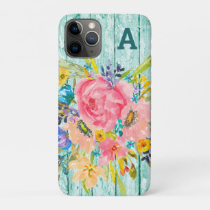 Case-Mate iPhone Case Aquarelle Rose Floral Spray avec initial