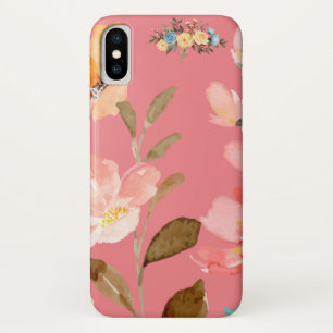 Case-Mate iPhone Case Aquarelle rose monogramme