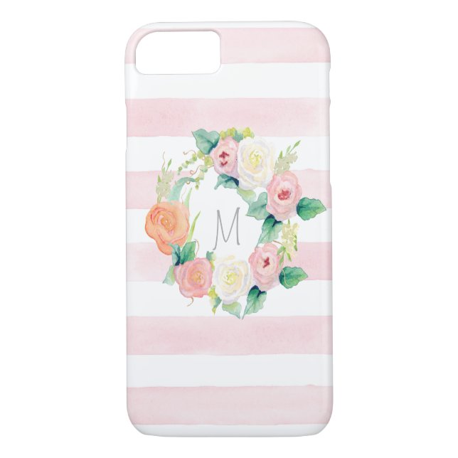 Coques Case-Mate iPhone Aquarelle simple moderne Roses floraux (Dos)