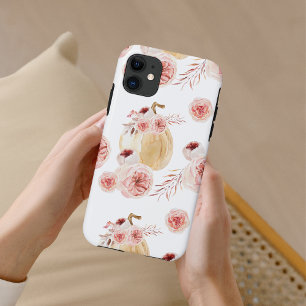 Case-Mate iPhone Case Aquarelle tendance Citrouille et fleurs Automne