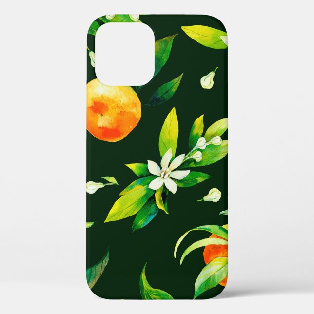 Coques Case-Mate iPhone Aquarelle transparente agrumes et pattes feuilles (Verso)