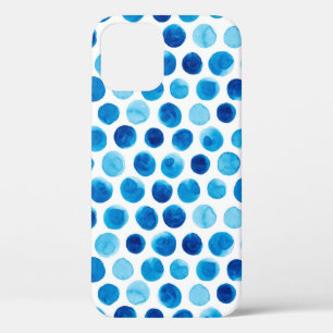Case-Mate iPhone Case Aquarelle transparente motif avec pois bleus