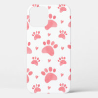 Aquarelle transparente motif des pattes de chat