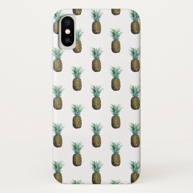 Coques Case-Mate iPhone Aquarelle tropicale à ananas (Dos)