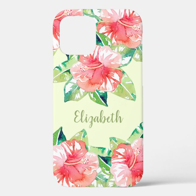 Coques Case-Mate iPhone Aquarelle tropicale fleurs florales (Verso)
