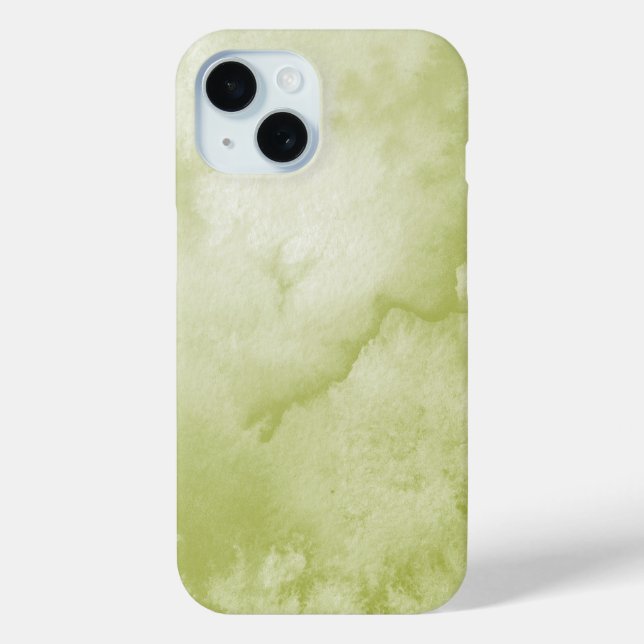 Coques Case-Mate iPhone Aquarelle verte (Verso)