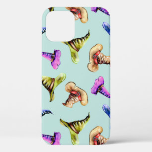Case-Mate iPhone Case Aquarelle vieux casquettes : arrière - plan bleu.
