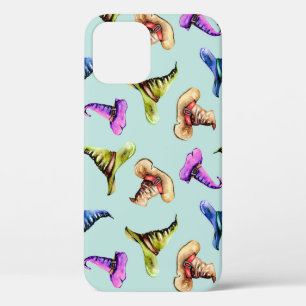 Case-Mate iPhone Case Aquarelle vieux casquettes : arrière - plan bleu.