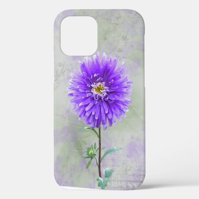 Coques Case-Mate iPhone Aquarelle violette Dahlia (Verso)