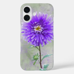 Coques iPhone 16 Aquarelle violette Dahlia
