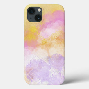 Coques Pour iPhone Aquarelles Abstraites - Arrière - plan orange
