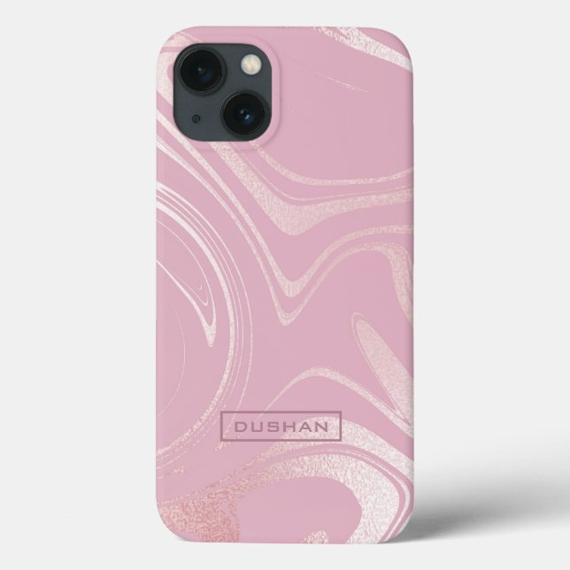 Coques Case-Mate iPhone Aquarelles roses tourbillonnant arrière - plan (Verso)